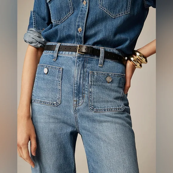 J. Crew High-rise Sailor Denim Trouser Size 26P - Picture 2 of 10